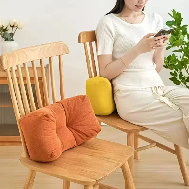 Rückenkissen für Stuhl Lendenwirbelstützkissen für Bürostuhl Rückenschmerzen-Linderung Weiches Kissen für Auto Bett Couch Sitzen Image