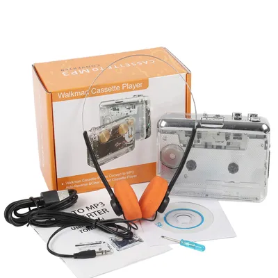 TON010B Retro Stereo Cassette Walkman Portable Cassette to MP3 Player Mini Tape Player MP3 Converter Music Accessories