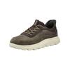 Sneaker GEOX "Geox Sneaker Leder/Textil", Herren, Gr. 46, braun (military), Leder, Textil, casual, Schuhe