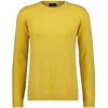 Rundhalspullover RAGMAN, Herren, Gr. 54, gelb (zitrone, 532), 95% Baumwolle 5% Cashmere, casual, Rundhals, Langarm, Pullover