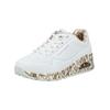 Sneaker SKECHERS "Skechers Sneaker Lederimitat", Damen, Gr. 40, weiß (weiß, gold), Lederimitat, casual, Schuhe