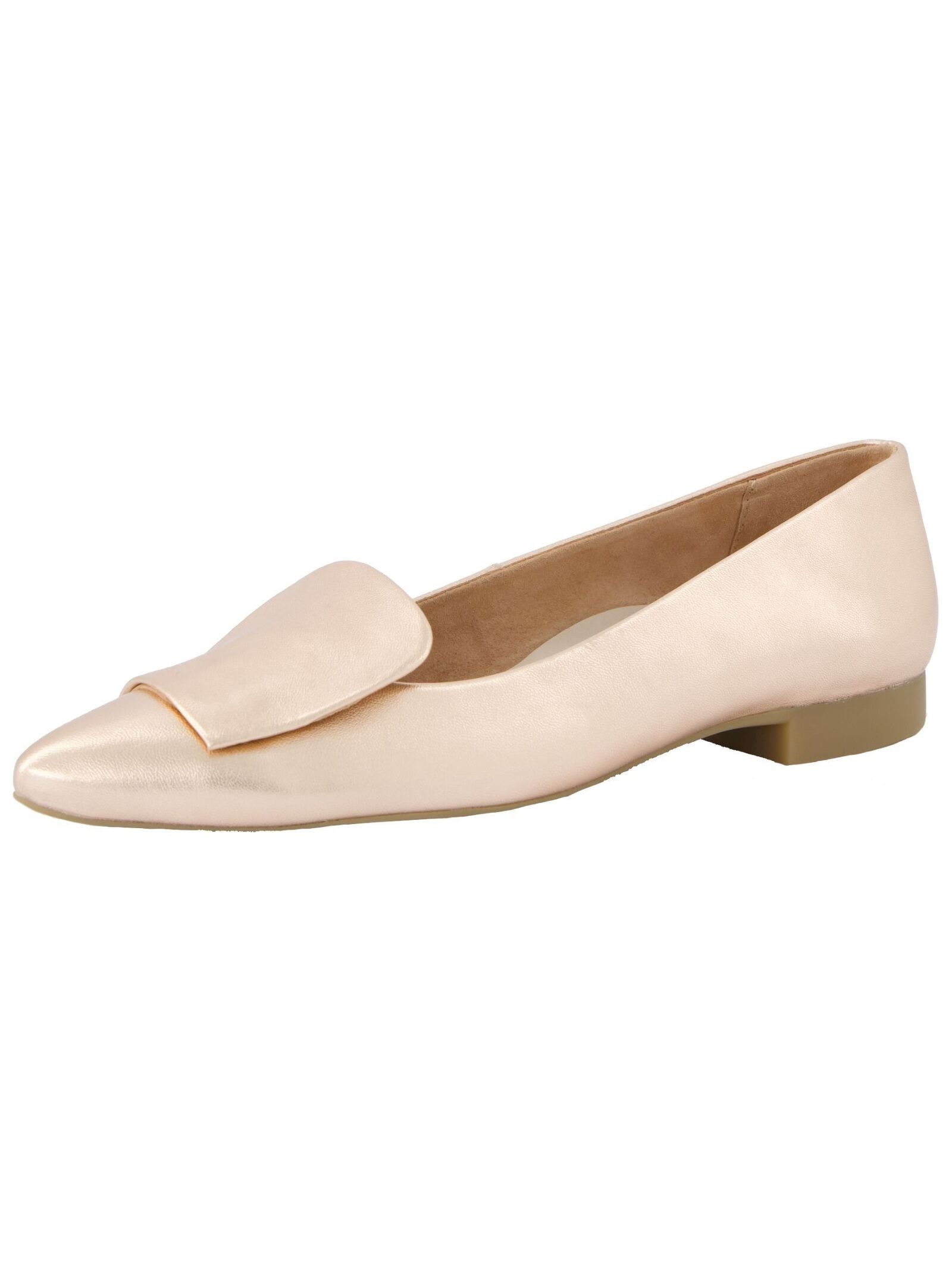 Ballerina PAUL GREEN "Paul Green Ballerinas Leder", Damen, Gr. 37,5, rosa (metallic rose), Leder, Casual, Schuhe