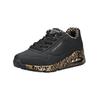 Sneaker SKECHERS "Skechers Sneaker Lederimitat", Damen, Gr. 37, gold (schwarz, gold), Lederimitat, casual, Schuhe
