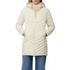 Steppmantel S.OLIVER, Damen, Gr. 40, beige (ecru), Web, Obermaterial: 100% Polyester, unifarben, casual, schmal ca. Mitte Oberschenkel, Langarm elastischer Bund, Mäntel, im Slim Fit, abnehmbare Kapuze
