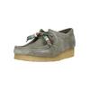 Mokassin CLARKS "Wallabee", Damen, Gr. 39,5, grau, klassisch, Schuhe, aus hochwertigem Material
