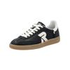 Sneaker RIEKER "Rieker Sneaker Glattleder", Damen, Gr. 37, schwarz (schwarz, weiß), Glattleder, casual, Schuhe