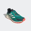Trailrunningschuh ADIDAS TERREX "SOULSTRIDE FLOW", Gr. 42, pure teal, sanftes weiß, semi impact orange, Textil, Synthetik, sportlich, Schuhe