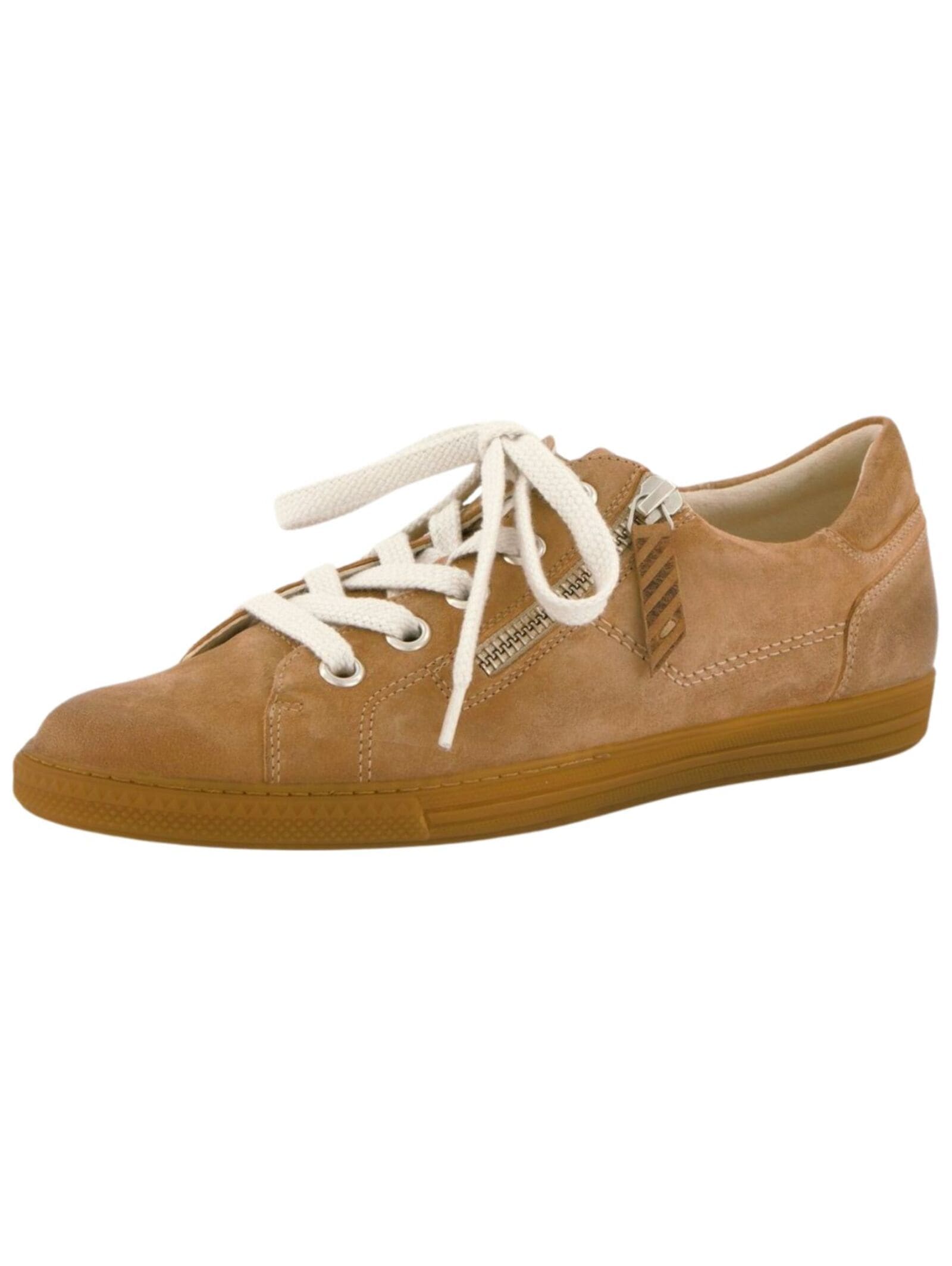 Sneaker PAUL GREEN "Paul Green Sneaker Veloursleder", Damen, Gr. 39, braun (hellbraun), Veloursleder, Schuhe Sneaker