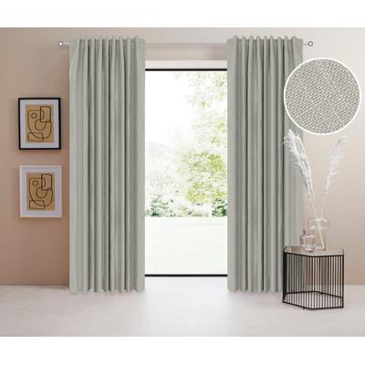Verdunkelungsvorhang "Marusha" Gr. 1, grau (taupe), B:135cm H:145cm, Polyester, Polyester, LEGER HOME BY LENA GERCKE, Gardinen, Verdunkelnder Vorhang, blickdicht, Leinenoptik, verschiede Größen Image