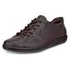 Schnürschuh ECCO "Ecco Soft 2.0", Damen, Gr. 40, braun (dunkelbraun), Leder, sportlich, Schuhe, Freizeitschuh, Halbschuh, Schnürschuh mit dezenter Logo Prägung