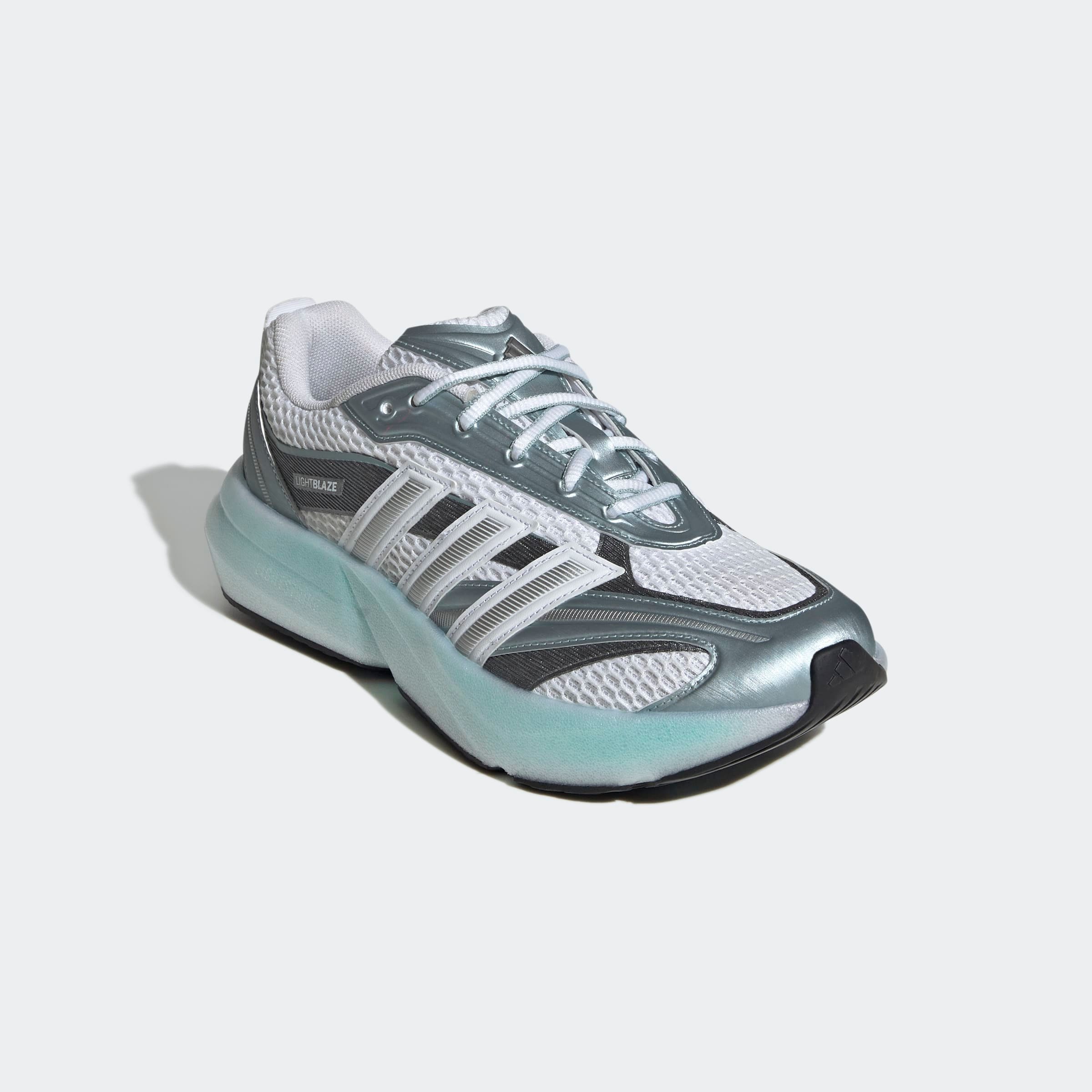 Sneaker ADIDAS SPORTSWEAR "LIGHTBLAZE GLOW", Damen, Gr. 38, weiß (cloud weiß, iron metallic, magic grau met), Synthetik, Textil, Schuhe Sneaker