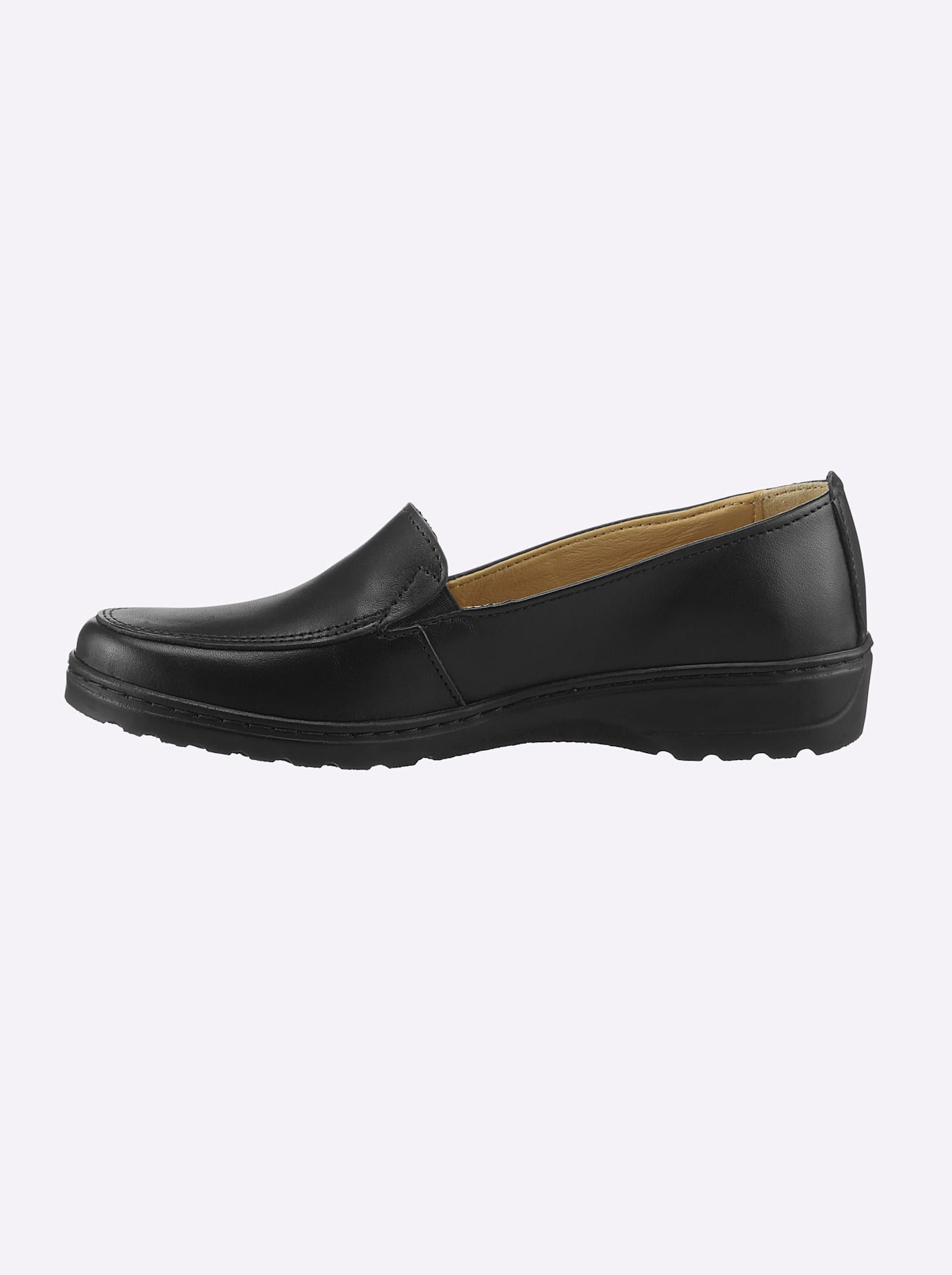 Slipper CASUAL LOOKS, Damen, Gr. 37, schwarz, Glattleder, Schuhe Slipper