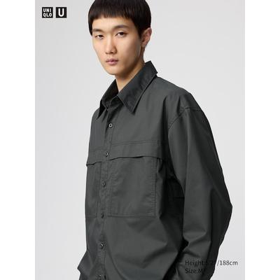 Uniqlo - Utility Overshirt - Dark Grey - 3XL