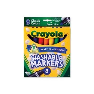 Binney and Smith Classic Colors Washable Waterbased Markers, Broad Line, 8 Color Pack