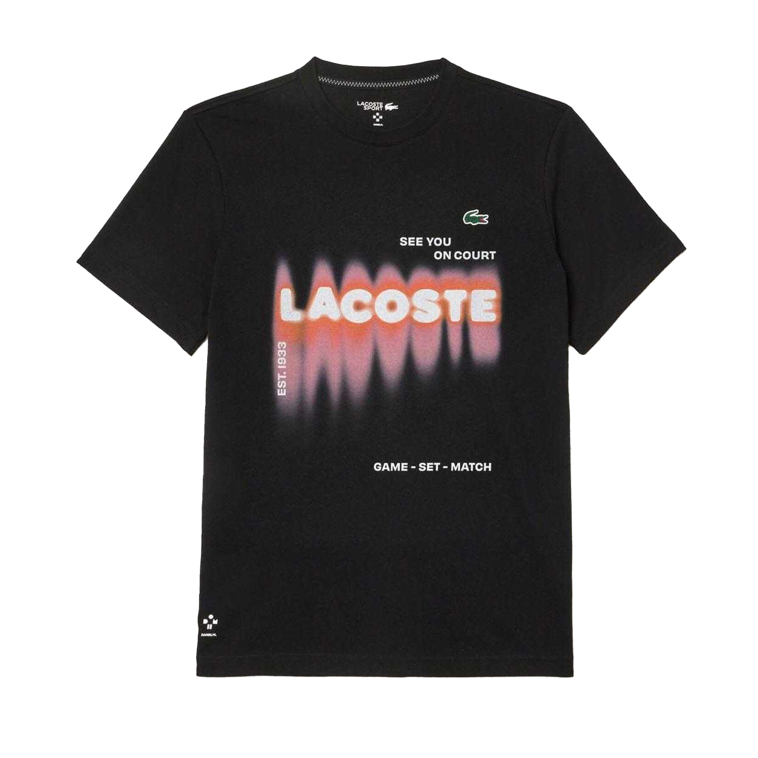 Lacoste - "Tennis X Daniil Medvedev" T-Shirt für Herren (Schwarz) Image