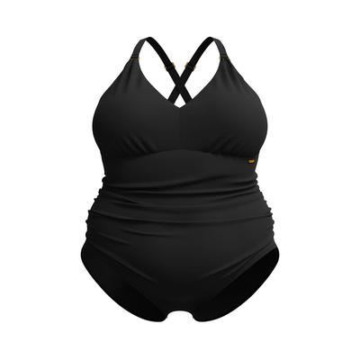 Speedo - Badeanzug für Damen, V-Ausschnitt (Schwarz) Image