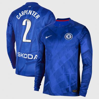 Chelsea WSL Stadion Heimtrikot 2025-26 - Langarm mit Aufdruck Carpenter 2 Image