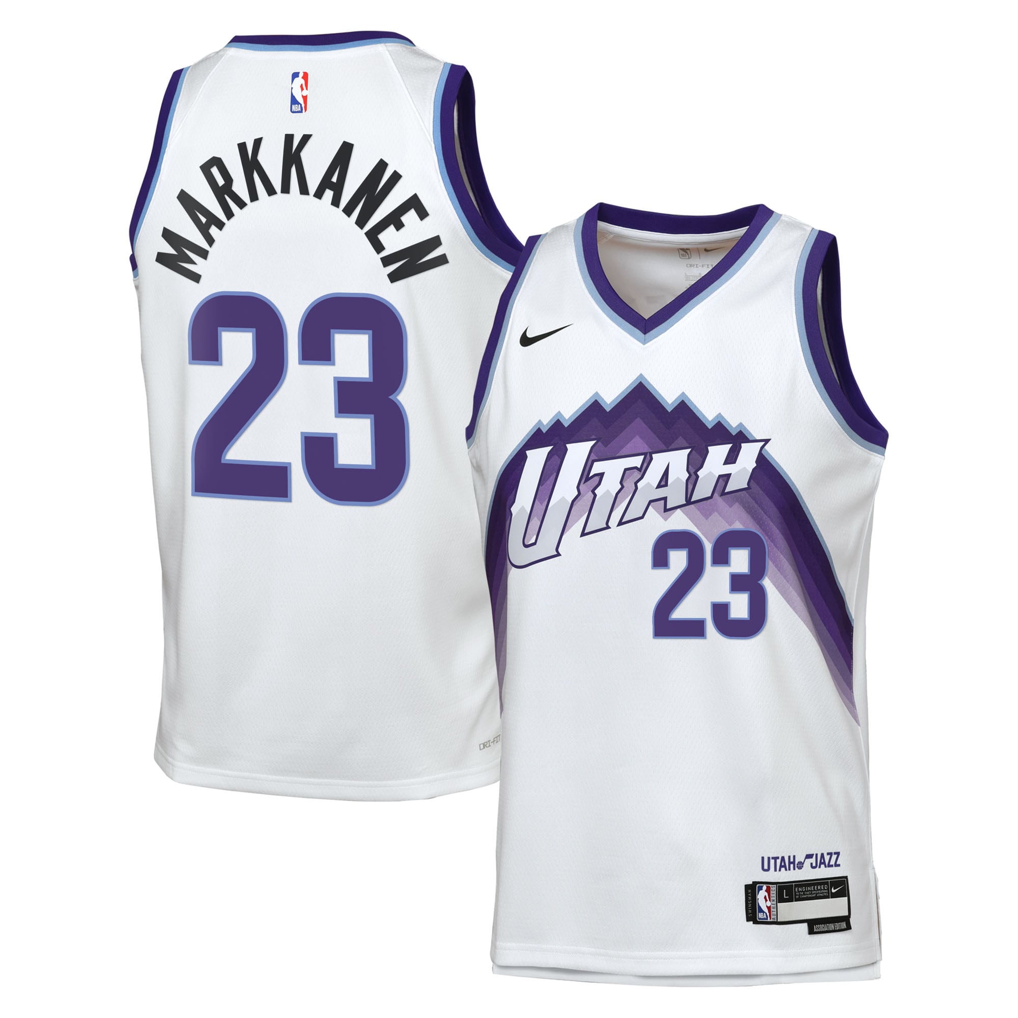Maillot Nike Réplique Association Swingman des Utah Jazz - Personnalisé - Lauri Markkanen - Jeunes - unisexe Taille: XL (18/20)
