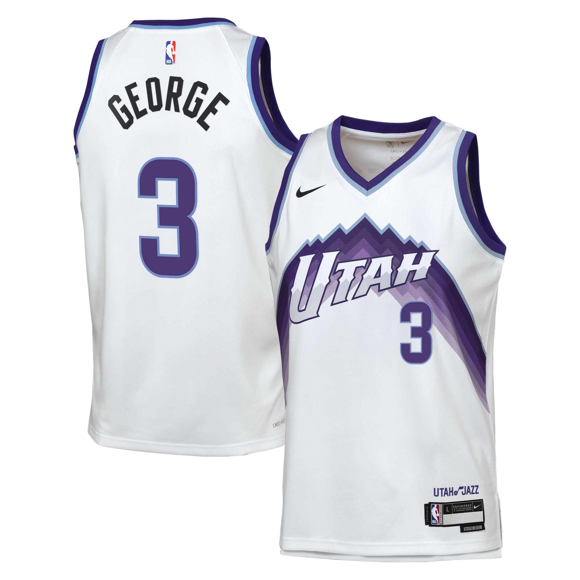 Maillot Nike Réplique Association Swingman des Utah Jazz - Personnalisé - Keyonte George - Jeunes - unisexe Taille: XL (18/20)