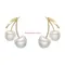 Cream Tone Cheries Studi Orecchini Elegante design Premium Arergy Metal Ear Beliols per donne Accessorio per donne