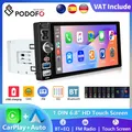 Podofo 6.8 '' 1Din Autoradio Stereo Wireless CarPlay Android Auto Lettore per auto BT Tipo-C/USB AUX FM Telecamera posteriore Multimedia