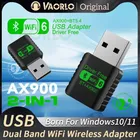 AX900 USB WiFi6 Bluetooth 5.4 Adattatore 2in1 Dongle Dual Band 2.4G e 5G WiFi Rete Ricevitore Wlan Wireless Per Win10/11 DRIVER GRATUITO