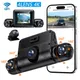 Telecamera da cruscotto DVR per auto a 4 canali Telecamera anteriore e posteriore 4K da 2,4 pollici 360 Dash Cam 4k * 1080P Videoregistratore a 4 obiettivi Supporto 24 ore di parcheggio