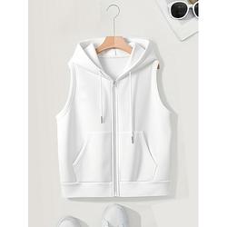 Damen Pullover Sweatshirt Hoodies mit Reißverschluss Weihnachtsmann Einfach Klassisch Lässig Ärmellos Mit Kapuze Normale Oberteile Heim Alltagskleidung Ferien Fronttasche Schwarz Weiß Purpur