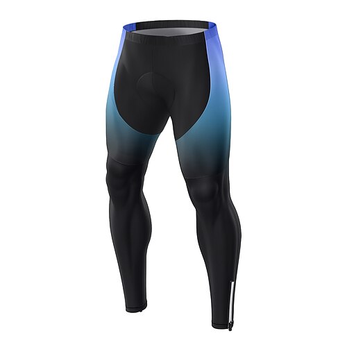 Herren Grafik Farbverlauf Fahrradhosen Fahhrad Unterteile Schmale Passform Sport UV-beständig 3D-Polster Schnelltrocknend Reflektierende Streifen Gelb Blau Bekleidung Fahrradbekleidung