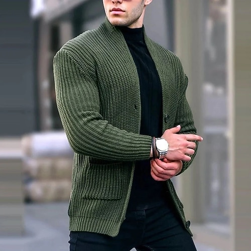 Herren Pullover Kleid Pullover Strickjacke Strickpullover Gerippt Stricken Normale Oberteile Gestrickt Gerippt Einfach Kragenlos Mode Schals Lässig Alltagskleidung Bekleidung Herbst Winter Wei