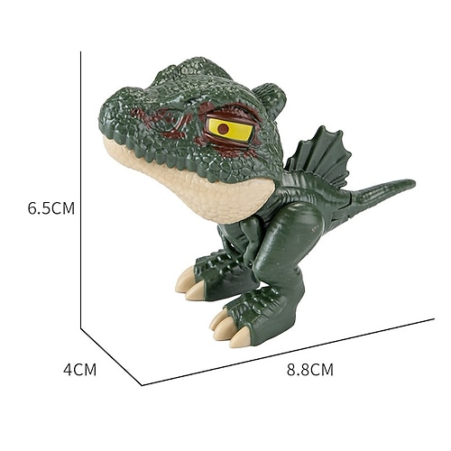 Fingerbeißendes Dinosaurierspielzeug für Kinder, lustiger, matschiger Flugsaurier, Diplodocus, Tyrannosaurus, süße Chibi-Dinosaurier, pädagogisches Spielset, Sammelfiguren, Großhandels-Lernset Image