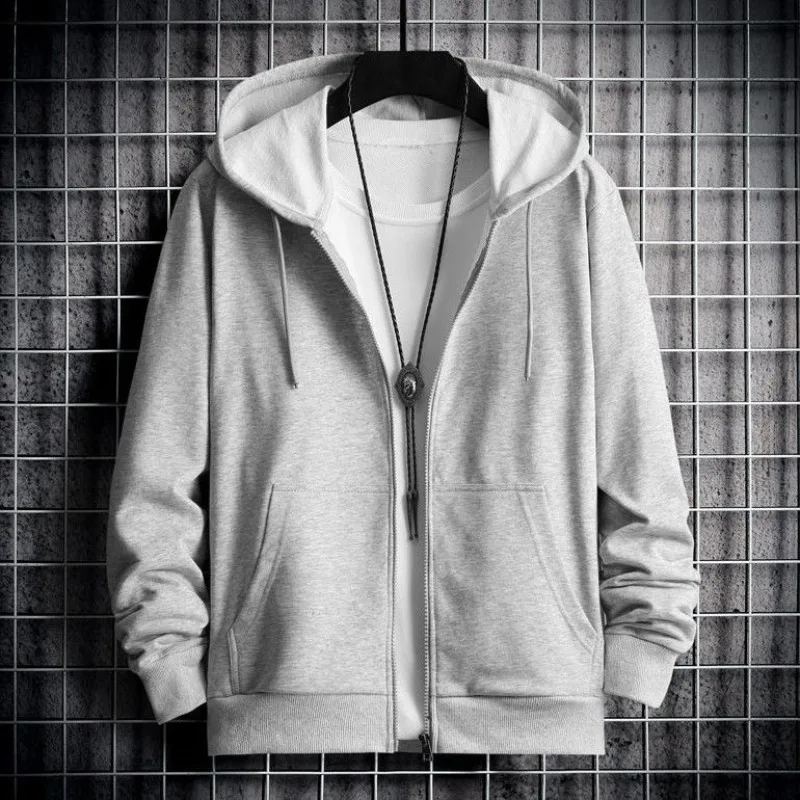 2025, mit Plüsch gefütterter Kapuzenpullover für Herren – Winter-Sweatshirt mit verdicktem Reißverschluss, Jugend-Oberbekleidung mit tiefer Schulterpartie, S-5XL, College-Stil Image