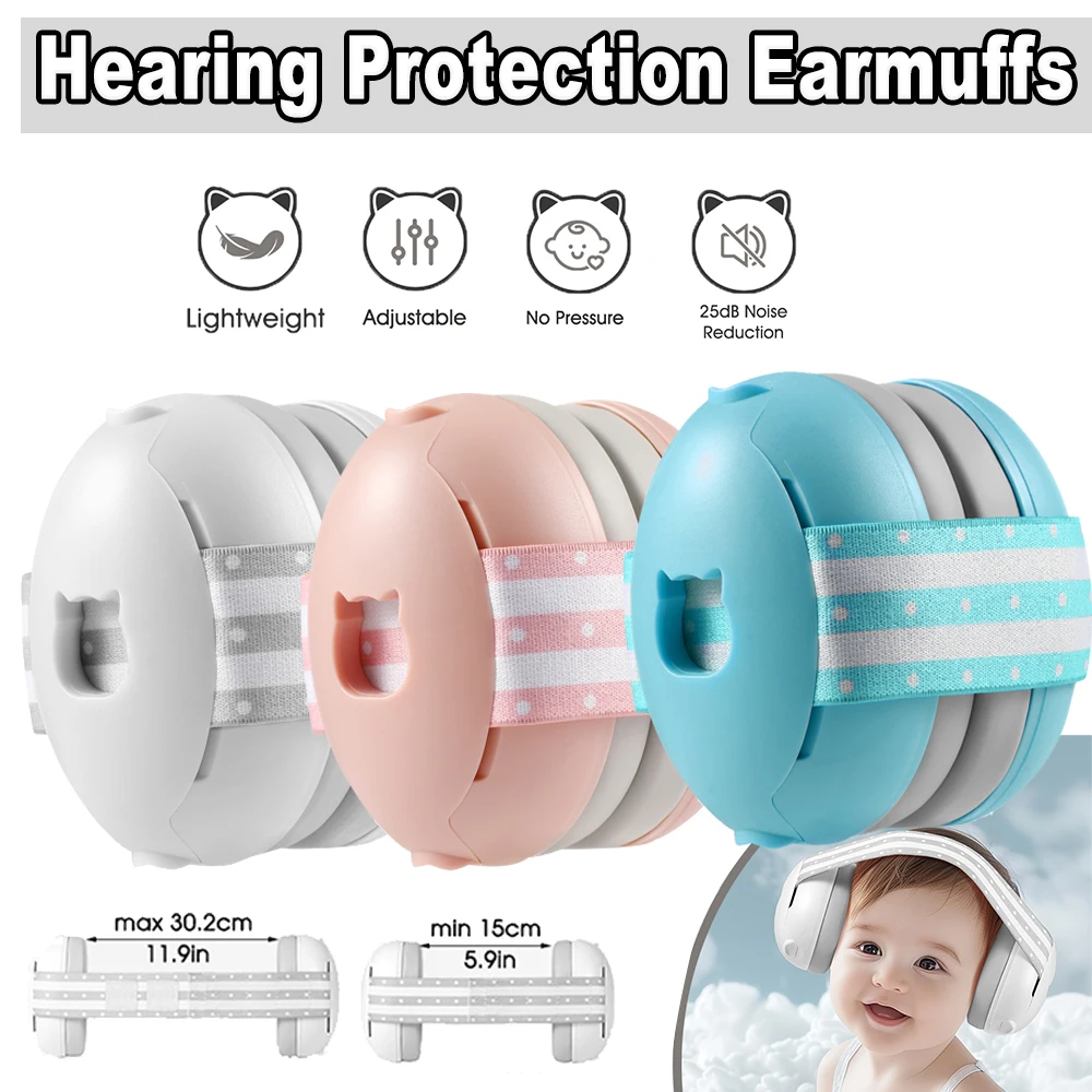 YHKEMA 0–2 Jahre altes Kind Baby Ohr 25 dB Verteidiger Kinder Muffs Geräuschreduzierung Ohrenschützer Protektoren Kopfhörer mit Geräuschunterdrückung Image
