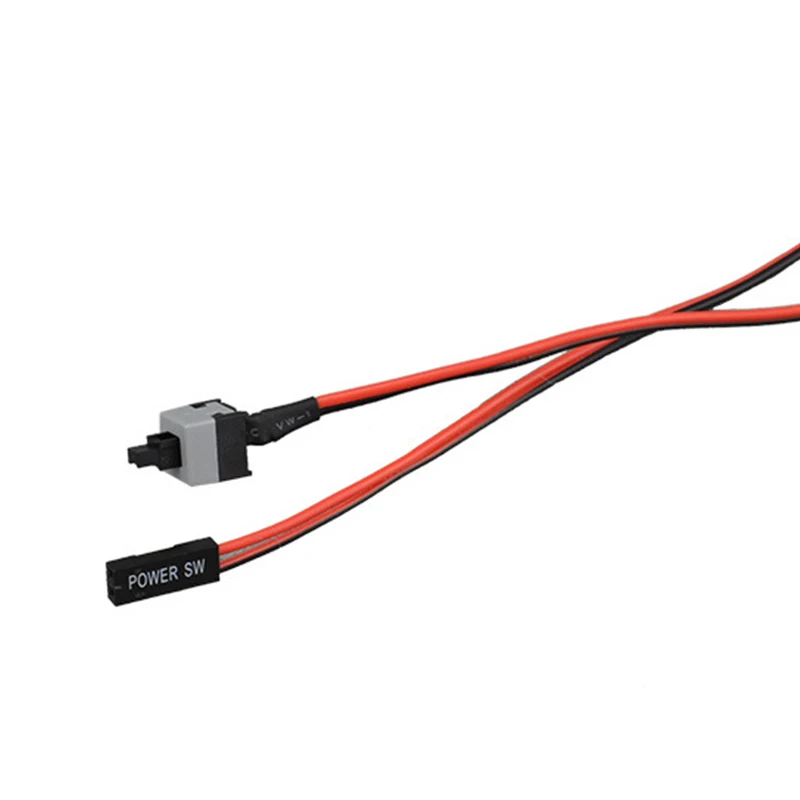 5 Stück 50 cm 2 Pin SW PC Stromkabel Ein/Aus Druckknopf Computergehäuse Schalterkabel Image