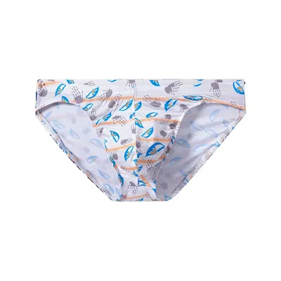Männer Schnell Trocknend Lose Unterwäsche Low-rise U Konvexen Beutel Briefs Drucken Unterhose Sexy U Konvexen Beutel Boxer Briefs