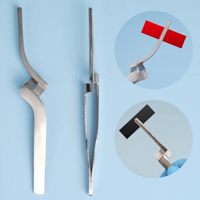 Gerade/gebogene Dental Miller Artikulationspapierpinzette Pinzette Dentalinstrument Dental Artikulationspapierpinzette Image