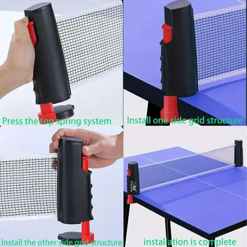 2025 heißes Tischtennisnetz überall einziehbares Rack Sport Ersatz Ping Pong Post Net Übungszubehör Ausrüstungen Image