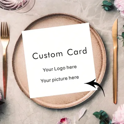 Custom Square Photo Cards with Text Personalized Matte Finish Paper for Thank You Wedding Custom Logo or Picture