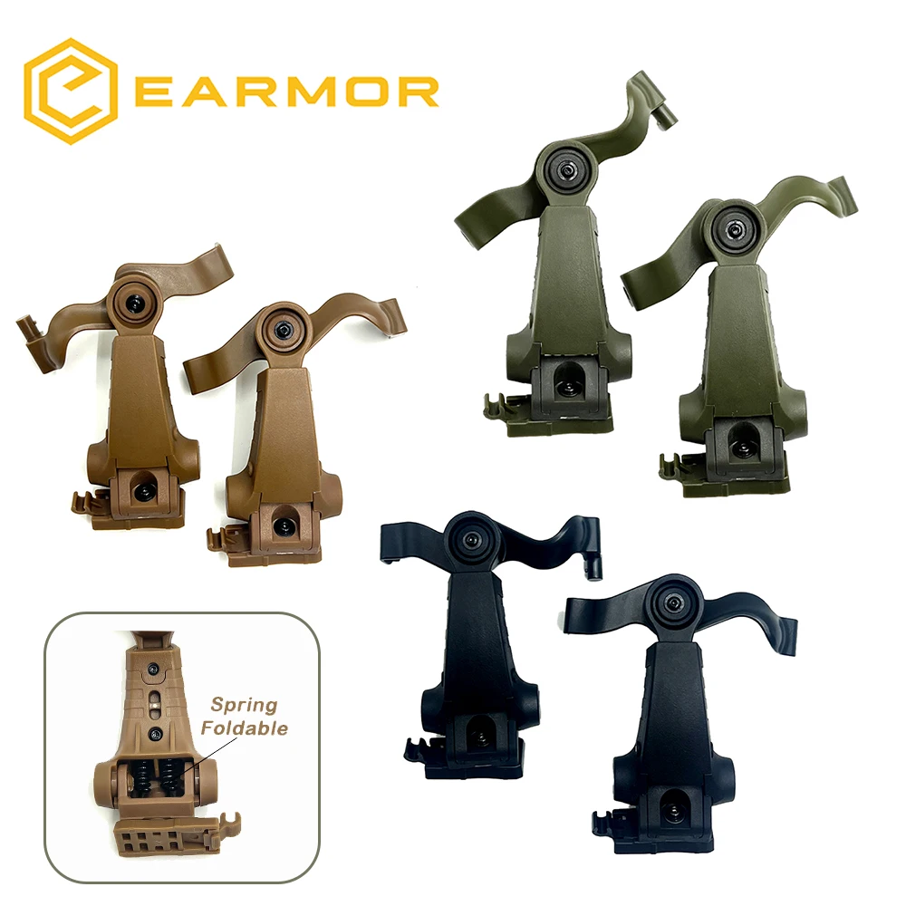 EARMOR M16A Headset-Schienenhalterung 360° ° Drehbarer ARC-Schienenadapter für M31/M32 /M32 SE/M32H / M31H Headset Image