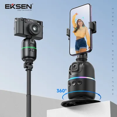 AI Tracking Gimbal Stabilizer for Smartphone, Camera, Desktop Cellphone Holder, 360 Rotation Gimbal Follow Focus for Live, Photo