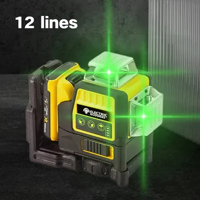 Multi-functional 12v Strong Light Fine Line Laser Levels 360° Rotary High Precision Green Line Automatic Leveling Laser Level