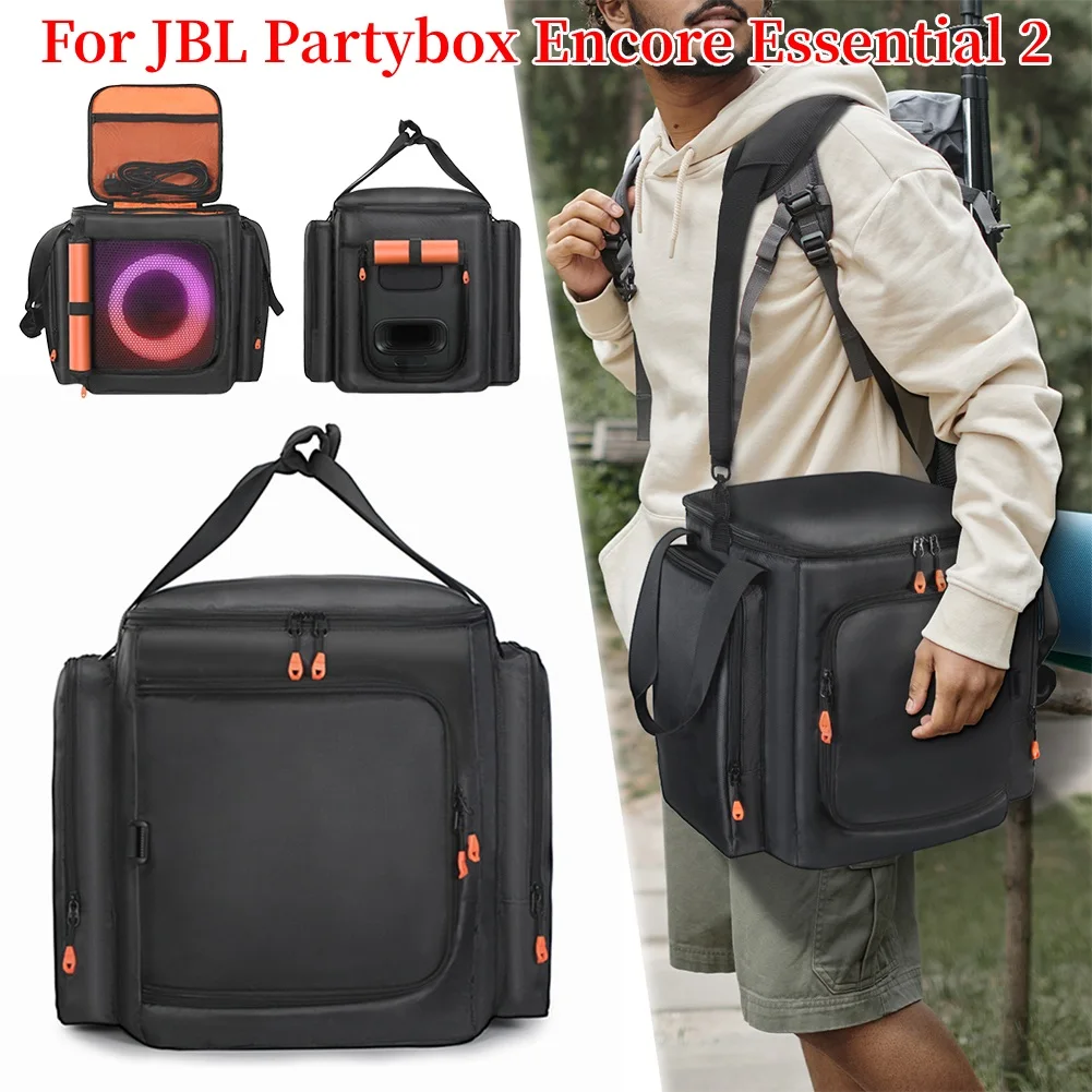 Für jbl Partybox Encore Essential 2, tragbare Schutzhülle, stoßfester tragbarer Lautsprecher, Staubhülle, wasserdichte Lautsprecher-Tragetasche Image