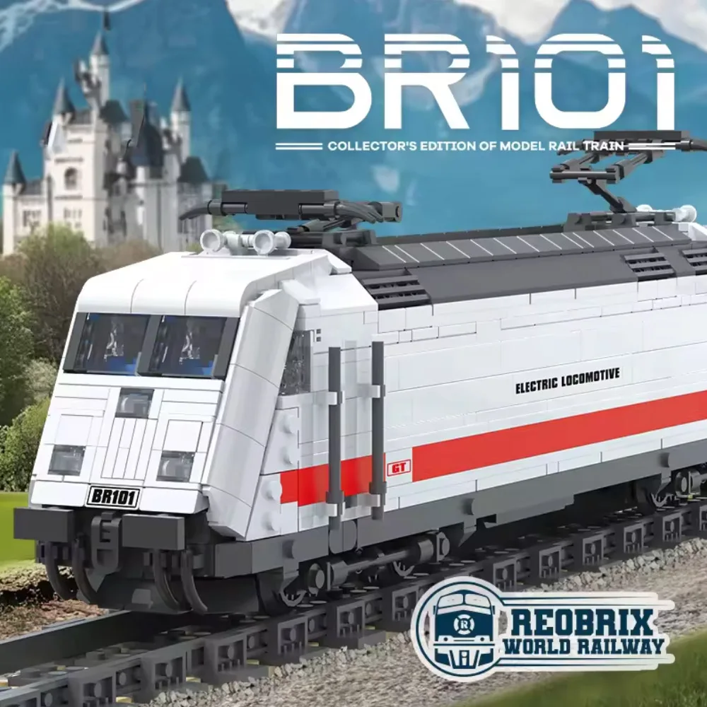 Kreative IDEEN MOC Europa Deutschland BR101 Elektrische Lokomotive Zug Bausteine Montage Modell Spielzeug Dampf Geschenk Für Spielzeug Image