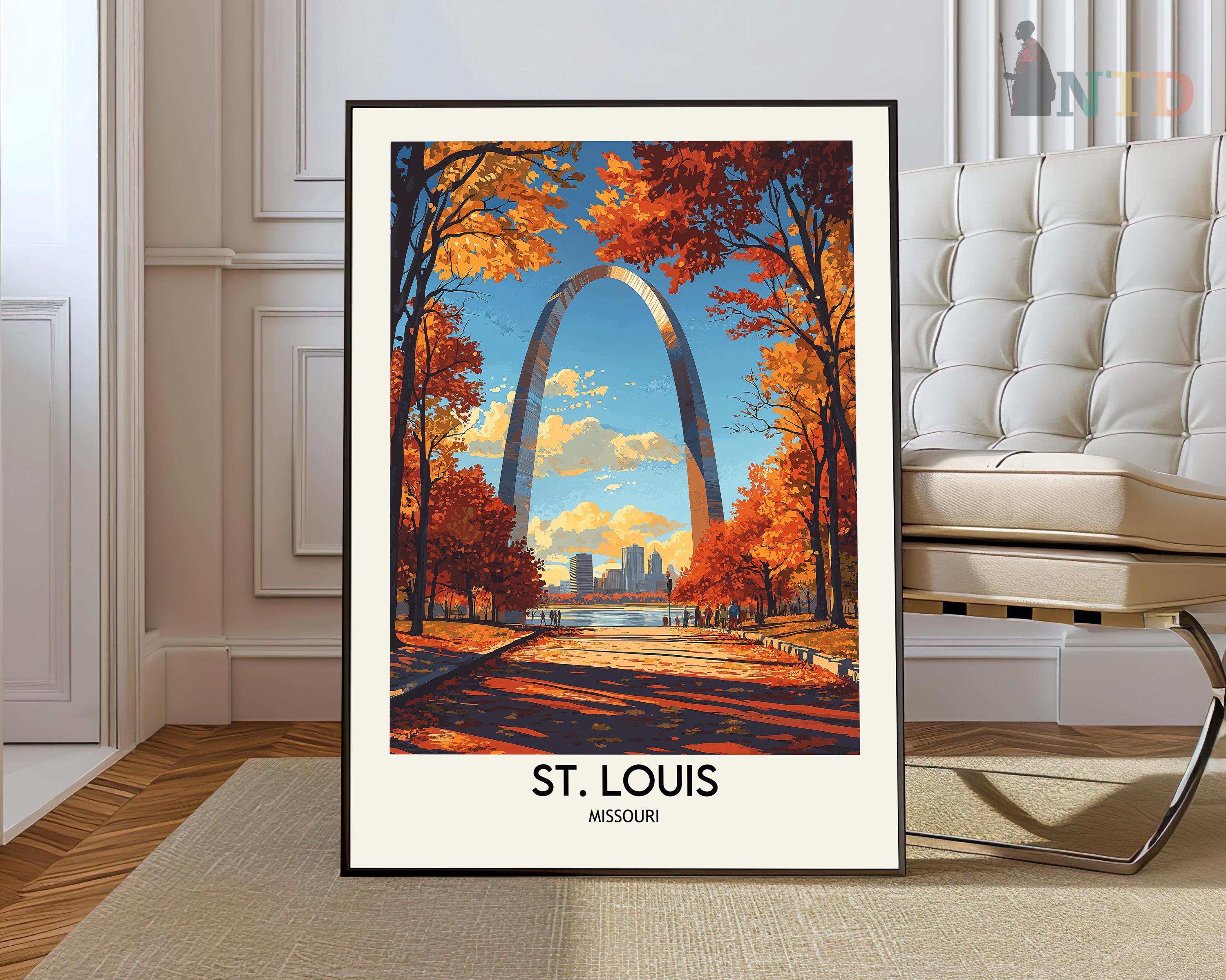 Stampa di St. Louis, Arte murale di St. Louis, Poster di St. Louis, Foto di St. Louis, Stampa di poster di St. Louis, Poster turistico di St. Louis, S