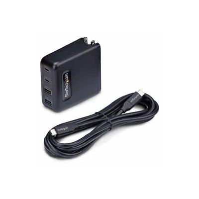 StarTech.com 100W 2 x USB-C + 2 x USB-A GaN Charger w/ Rotating Plug