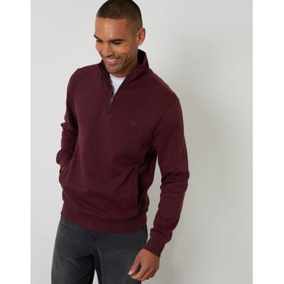 Burgundy Quarter Zip Sweatshirt