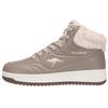 Sneaker KANGAROOS "K-TOP SCOOP MID", Gr. 36, stone braun, crystal gray, Synthetik, sportlich, Schuhe, Warmfutter