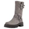 Stiefel GABOR "Gabor Stiefel Veloursleder", Damen, Gr. 42, braun (braun, grau), Veloursleder, casual, Schuhe