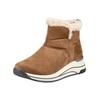 Snowboots TOM TAILOR "Tom Tailor Stiefel Lederimitat/Textil", Damen, Gr. 38, braun (hazel), Lederimitat, Textil, casual, Schuhe