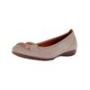 Ballerina GABOR "Gabor Ballerinas Leder", Damen, Gr. 40, beige, Leder, casual, Schuhe
